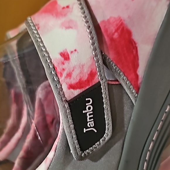 K Jambu Sneaks Pink grey 6.5 Wide fit dual velcro enclosure snug comfortable NWT - Picture 7 of 11